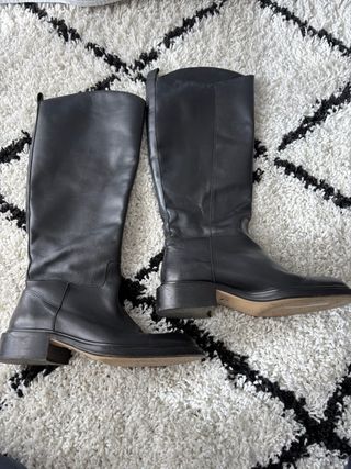 Botas de piel Zara negras