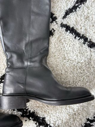 Botas de piel Zara negras