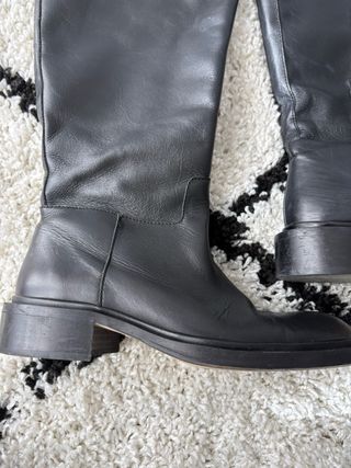 Botas de piel Zara negras