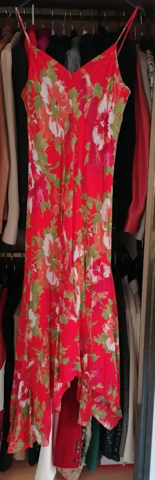 Vestido rojo estampado  boutique Corte Inglés