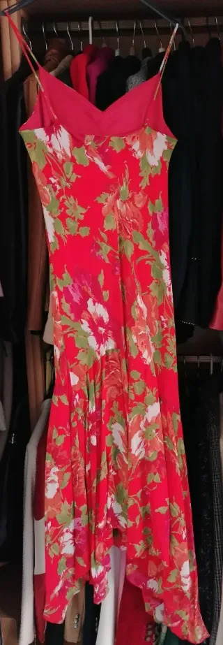 Vestido rojo estampado  boutique Corte Inglés