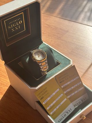 Reloj mujer Sigl XXI Oro y Plata + Pendientes Oro