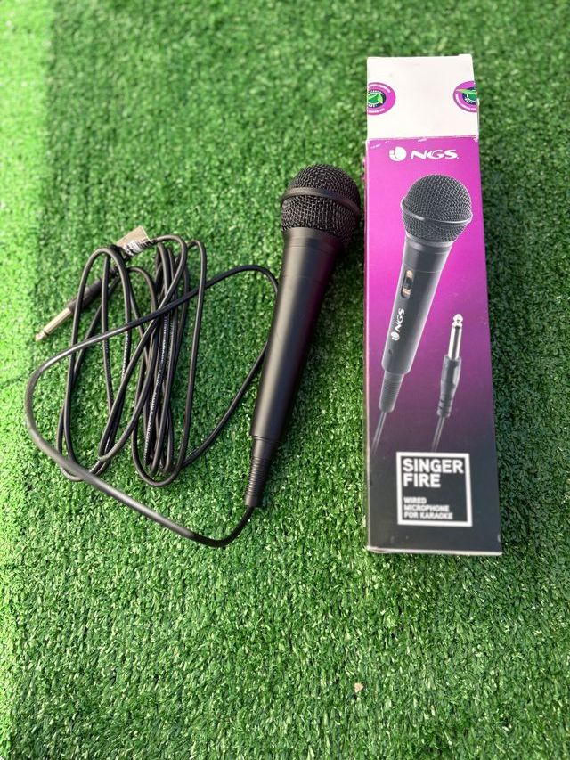 Microfono con cavo NGS Singer Fire, 3m, jack 6.3mm