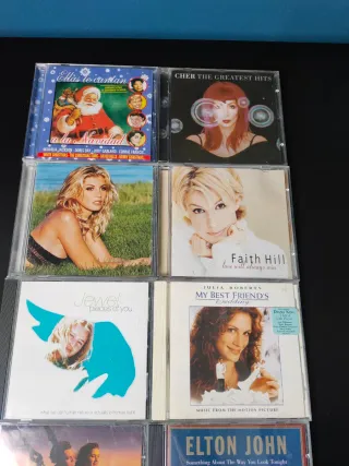 10 CDs Varios Artistas: Navidad, Cher, Faith Hill,