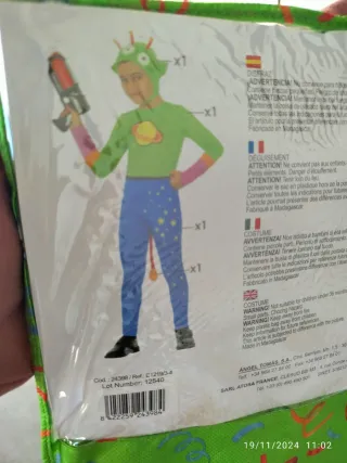 Disfraz Alien Niño Talla 3 a 4