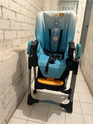 Trona para bebé azul con estampado
