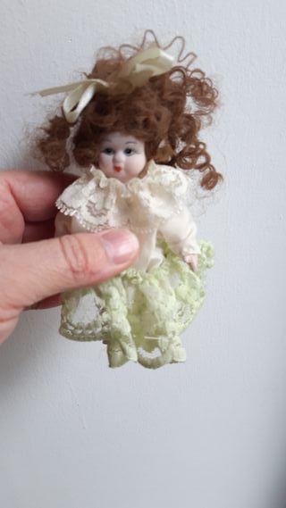 3 Bambole Porcellana Vintage Da Collezione