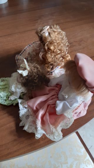 3 Bambole Porcellana Vintage Da Collezione