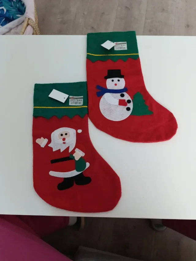 Calzino di Natale Babbo Natale. Natale