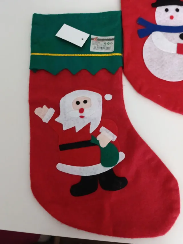 Calzino di Natale Babbo Natale. Natale