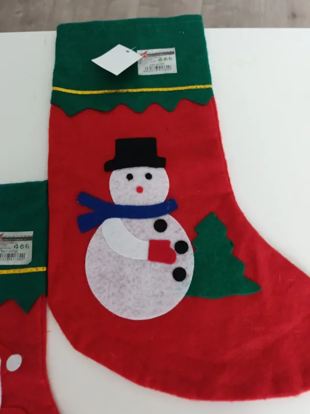 Calzino di Natale Babbo Natale. Natale