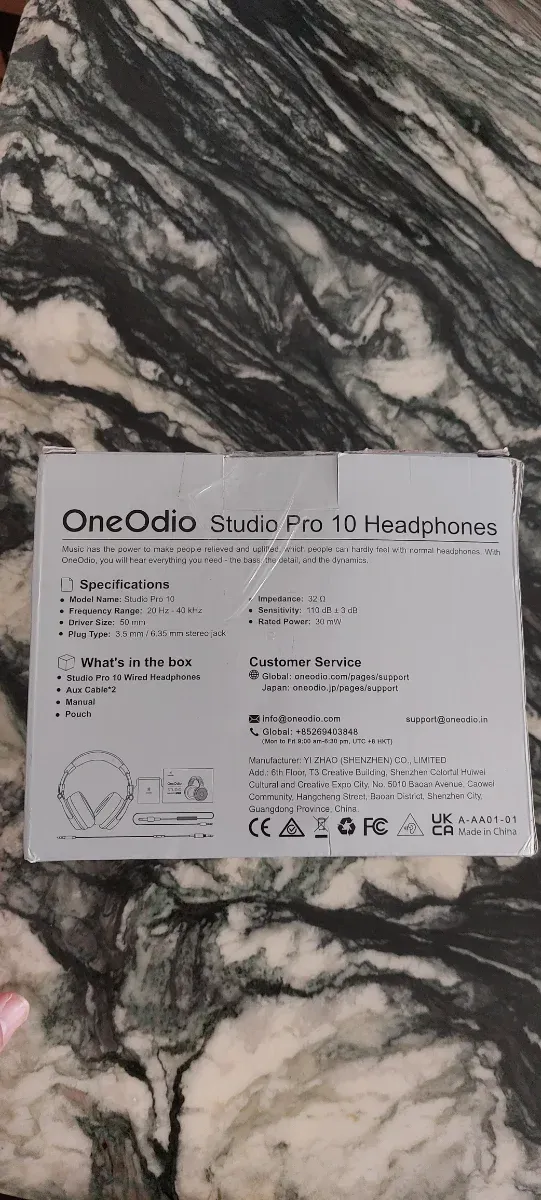 Auricolari da studio OneOdio DJ Studio 10 Nero