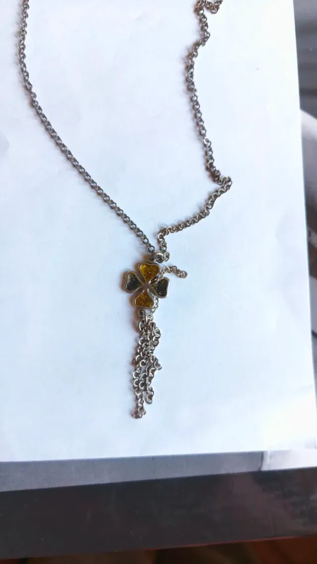 Collana argento quadrifoglio