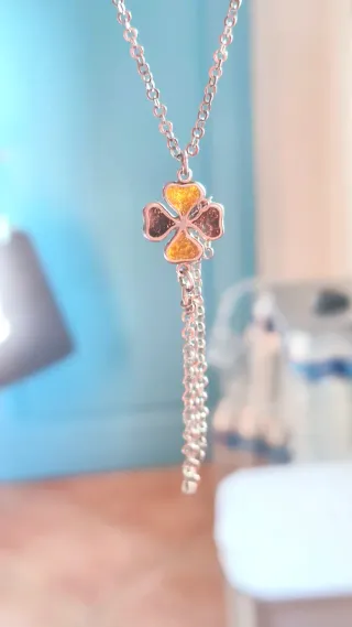 Collana argento quadrifoglio