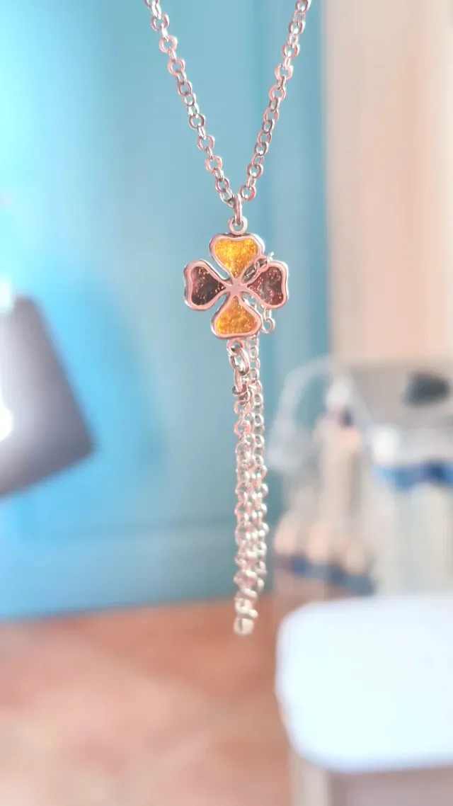 Collana argento quadrifoglio