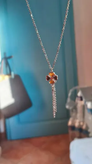 Collana argento quadrifoglio