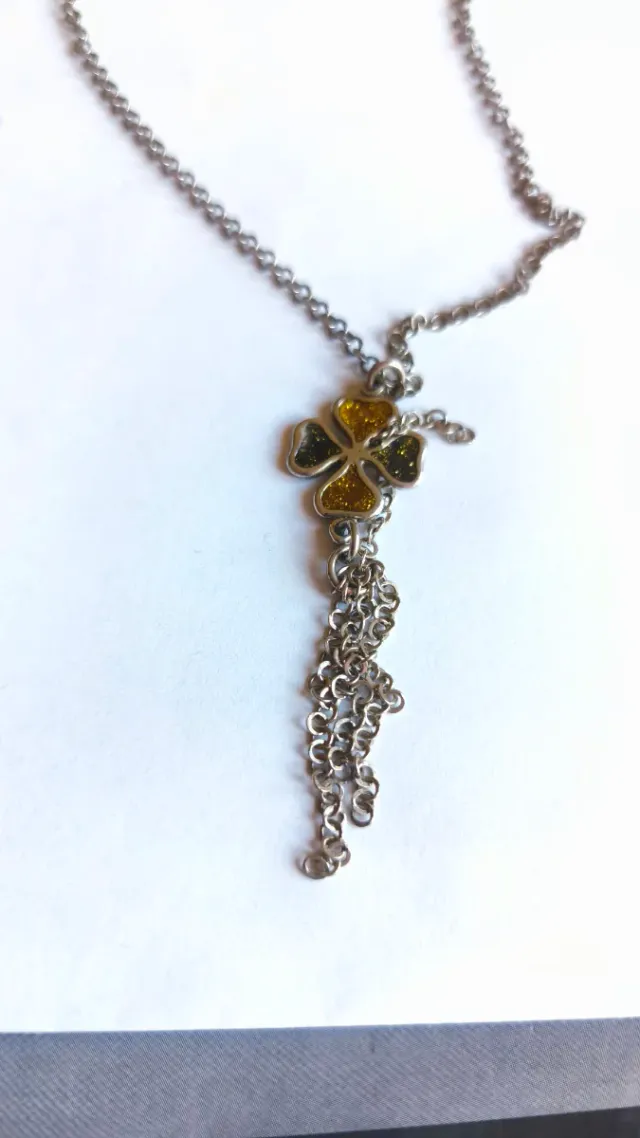 Collana argento quadrifoglio