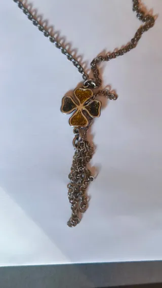 Collana argento quadrifoglio