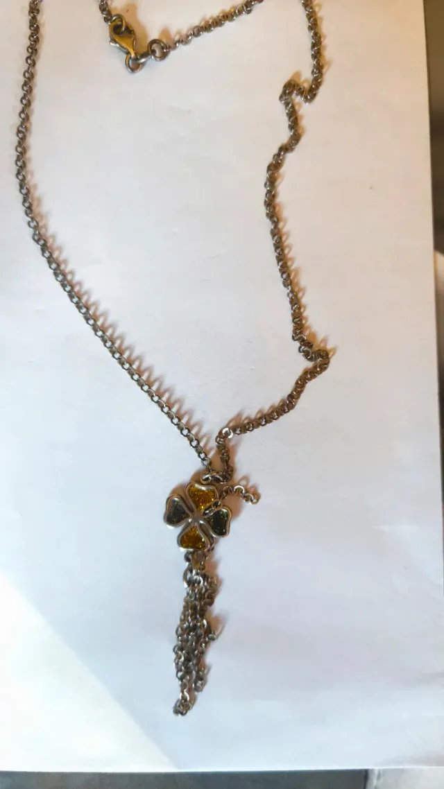 Collana argento quadrifoglio