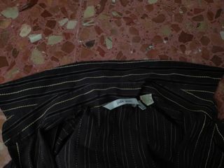 Camisa de rayas negra y beige