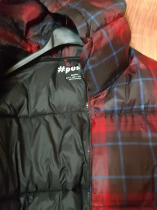 Chaqueta de pelo sintético con capucha,talla 12