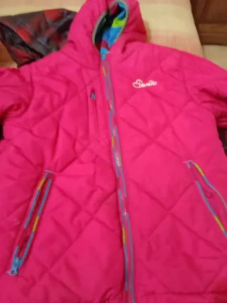 Chaqueta de pelo sintético con capucha,talla 12