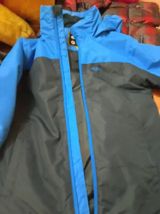 Chaqueta de pelo sintético con capucha,talla 12