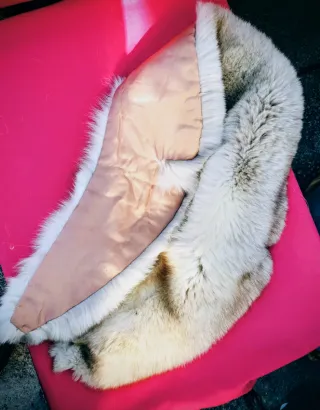 Cuello de pelo blanco