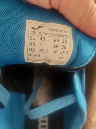 Zapatillas Fútbol Joma Azul Talla X