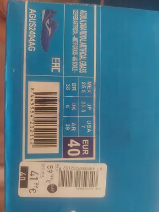 Zapatillas Fútbol Joma Azul Talla X