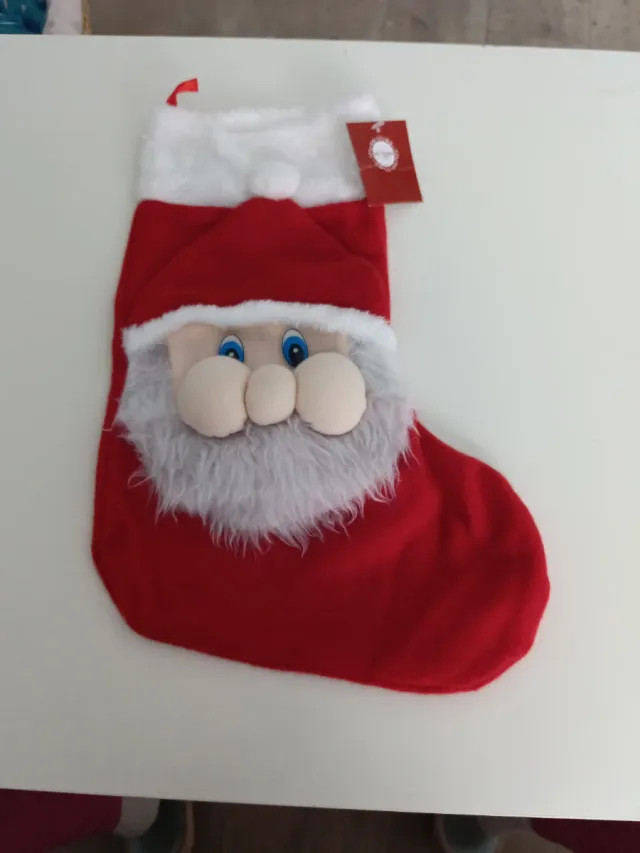 Scarpa di Babbo Natale Rossa e Bianca. Natale