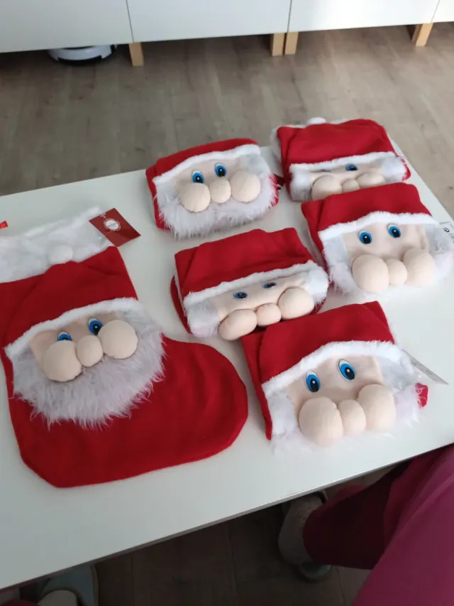 Scarpa di Babbo Natale Rossa e Bianca. Natale