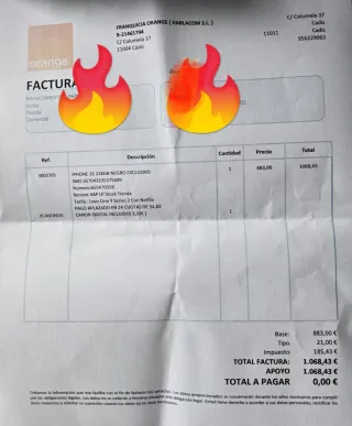 iPhone 16 Negro de AGOSTO 25 con factura.