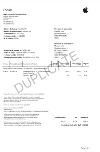 Apple MacBook Air 15”