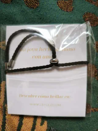 Pulsera L by Lilo Cruz Plata y Negro