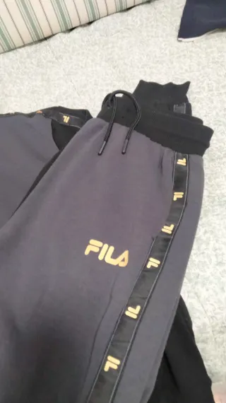 Chándal Fila chico negro y gris