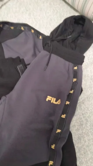Chándal Fila chico negro y gris