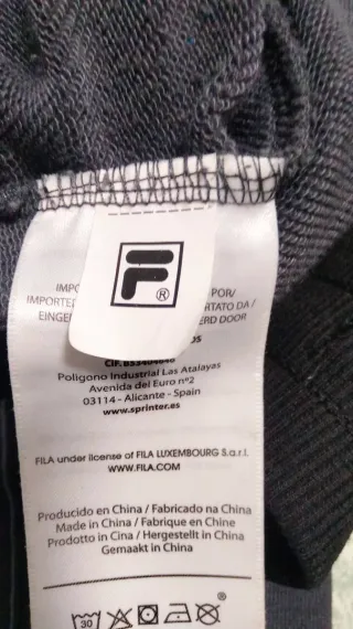 Chándal Fila chico negro y gris