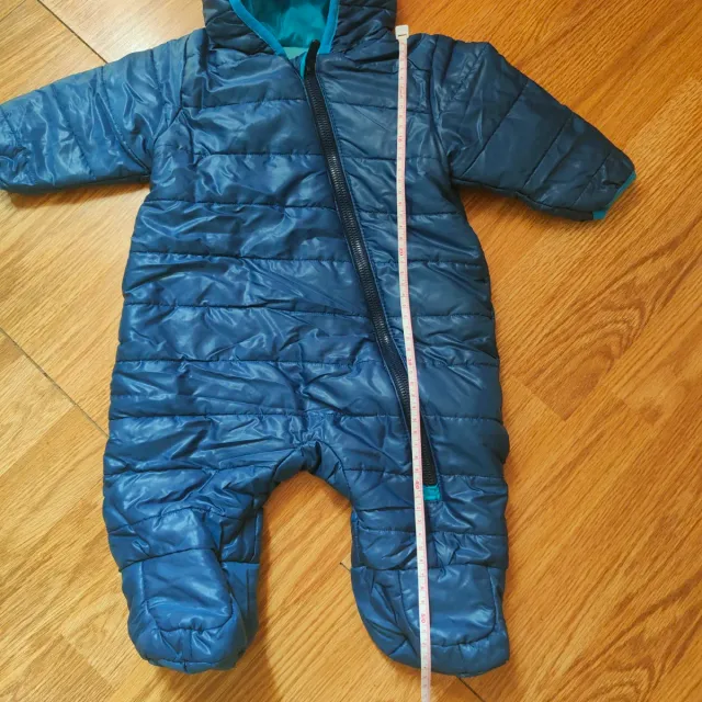 Tuta neonato blu con cappuccio e orecchie 68cm