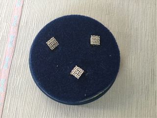 Anillo y pendientes plata ley circonitas