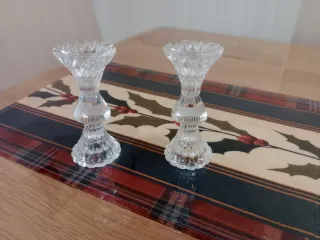 Coppia Candelabri Cristallo