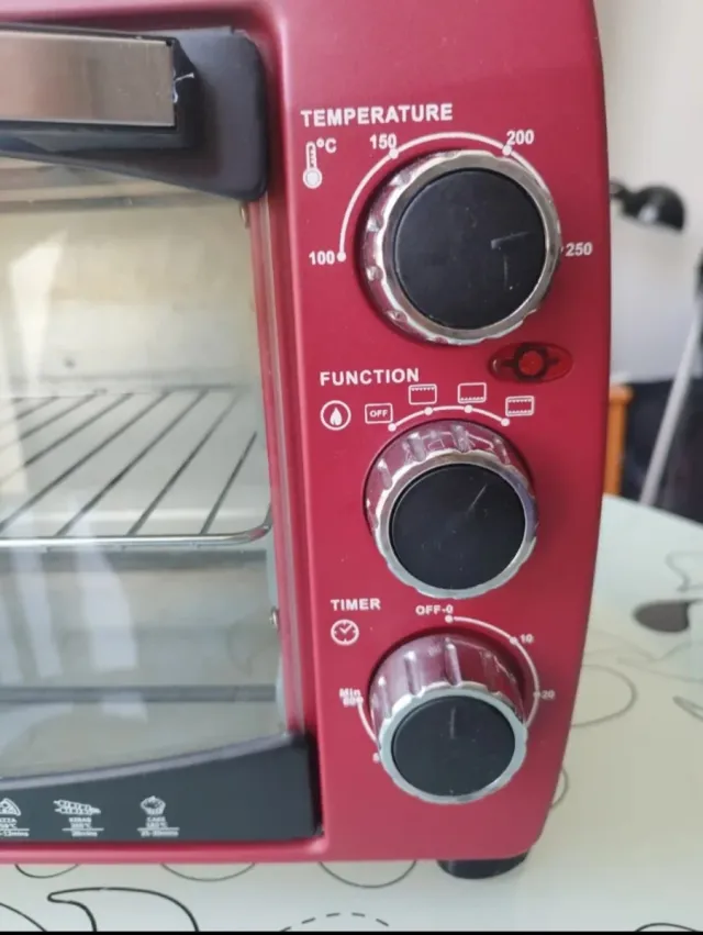 Horno Eléctrico Portátil Woltu Rojo