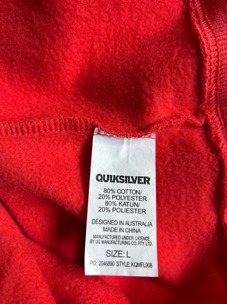 Sudadera Quiksilver L Nueva Zelanda