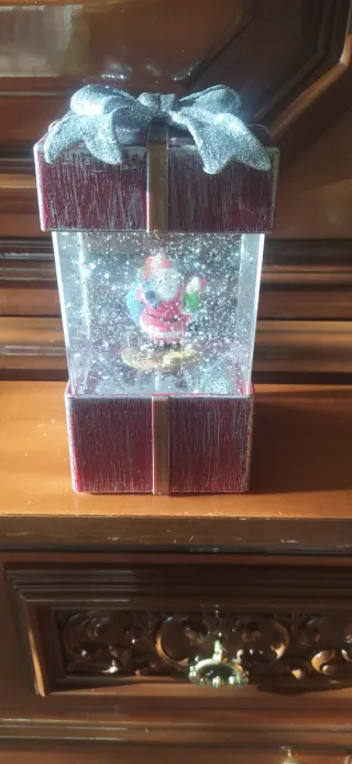 Decorazione Natale Babbo Natale Scatola Regalo