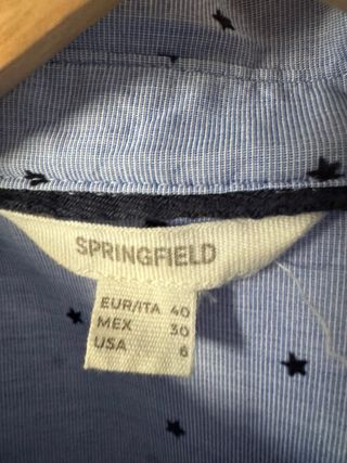 Camisa Springfield Talla 40 Estrellas