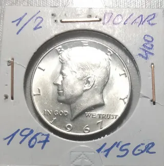 Moneda 1/2 Dólar Kennedy 1967