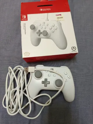 Mando Nintendo Switch Blanco Wired Controller