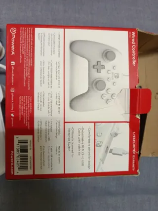 Mando Nintendo Switch Blanco Wired Controller