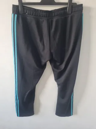 Pantalón Adidas chándal negro turquesa