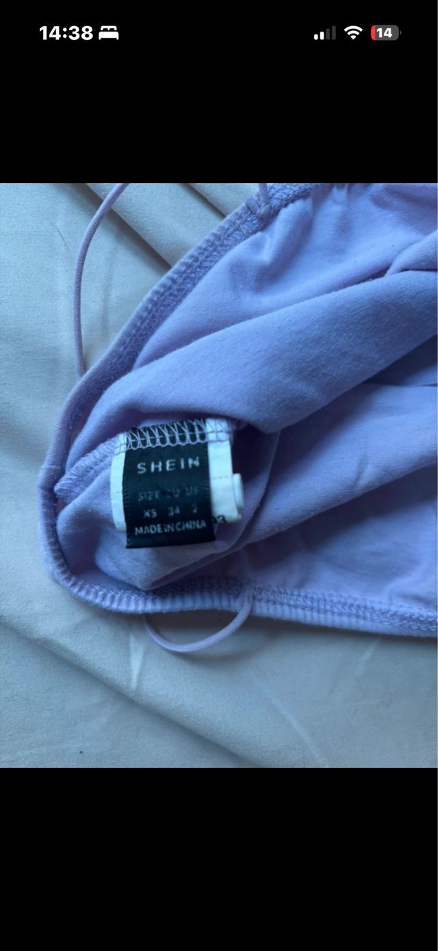 Top tirantes SHEIN morado Talla XS